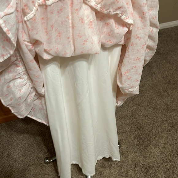 Vintage 70’s Gunne Sax Pink & White Floral Prairie Dress XXS - Picture 6 of 15